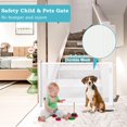 thumbnail image 6 of AYAOQIANG Retractable Baby Gate,Mesh Baby Gate or Mesh Dog Gate, 37.4" x 63" , Stairs Safe Gates for Baby and Pet, for Doorways, Stairs, Hallways, White, 6 of 9