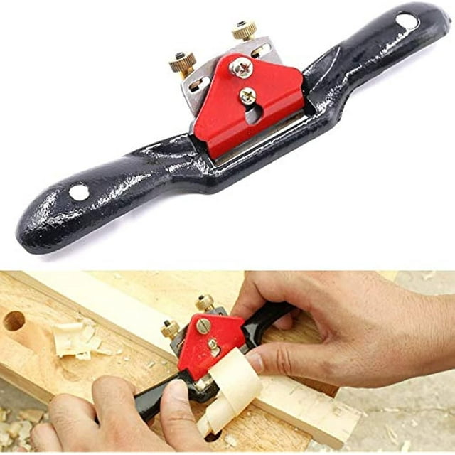 HUGFEGWE Adjustable Spokeshave with Flat Base and Metal Blade Wood Working Wood Craft Hand Tool Manual Planer with Flat Base Perfect for Planing Trimming, Wood Working Deburring Tools CJB91-139443