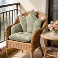 thumbnail image 6 of COM1950s Plush Chair Cushion With Backrest, Soft Seat Cushion for Office Chair, Integrated Back Support, Cozy Polyester Desk Chair Pad for Home and Study Use, 6 of 7