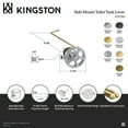 thumbnail image 4 of Kingston Brass KTCGS6 Fuller Side Mount Toilet Tank Lever in Polished Nickel, 4 of 5