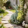 thumbnail image 6 of WEGFTDUOP Easter Festival Supplies Resin Simulated Bronzes Long Eared Bunny Decorative Ornament, 6 of 7