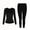 Black, variant on Anyfit Wear Women Thermal Underwear Set Long John Base Layer Ultra Soft Top&Bottom Sets for Cold Weather
