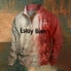 thumbnail image 2 of Spring And Autumn Men's Standing Collar Sweatshirt Is Outdoor Casual Sweaters TopsL, 2 of 4