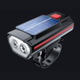 thumbnail image 2 of Solar Powered Rechargeable Bike Light Set, Waterproof LED Bicycle Headlight with Horn, Super Bright Dual LED Front Light for Night Riding, Mountain and Road Cycling Safety Accessories, 2 of 4
