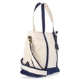 thumbnail image 2 of Free Assembly Women's Medium Canvas Tote, Natural/Navy, 2 of 6