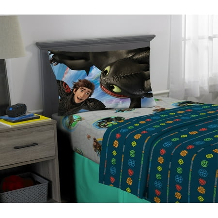 How To Train Your Dragon 3 Sheet Set Kids Bedding Twin Fly