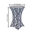 thumbnail image 4 of Your Chair Covers - 30 inch Highboy Cocktail Round Stretch Spandex Damask Table Cover, 4 of 5