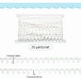 thumbnail image 2 of 20 Yards(18.2m) Elastic Button Loop Trim Button Loop White Braid Trim with Elastic Button Loops Button Braid Cord Buttonhole Lace Trim for Costume Crafts Sewing Wedding Bridal Dress Decor, 2 of 5