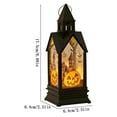 thumbnail image 2 of Gallickan Halloween Decorations Indoor Light, Halloween LED Flameless Lantern, Handheld Halloween Light with Pumpkin Witch Castle Decal Helloween Hanging Lanterns, A, 2 of 4