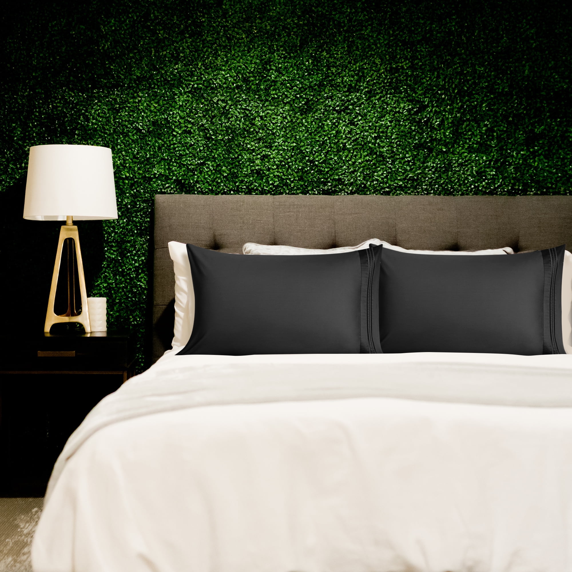 100 LongStaple Combed Cotton Embroidered Pillow Cases Pillowcase, Set