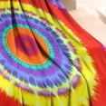 thumbnail image 3 of Rainbow Tie Dye Mandala Pattern Blanket,Comfortable Soft Flannel Throw Blanket,All Season,Warm Lightweight Blankets for Sofa Bed Couch Living Room Chair,30"x40", 3 of 4