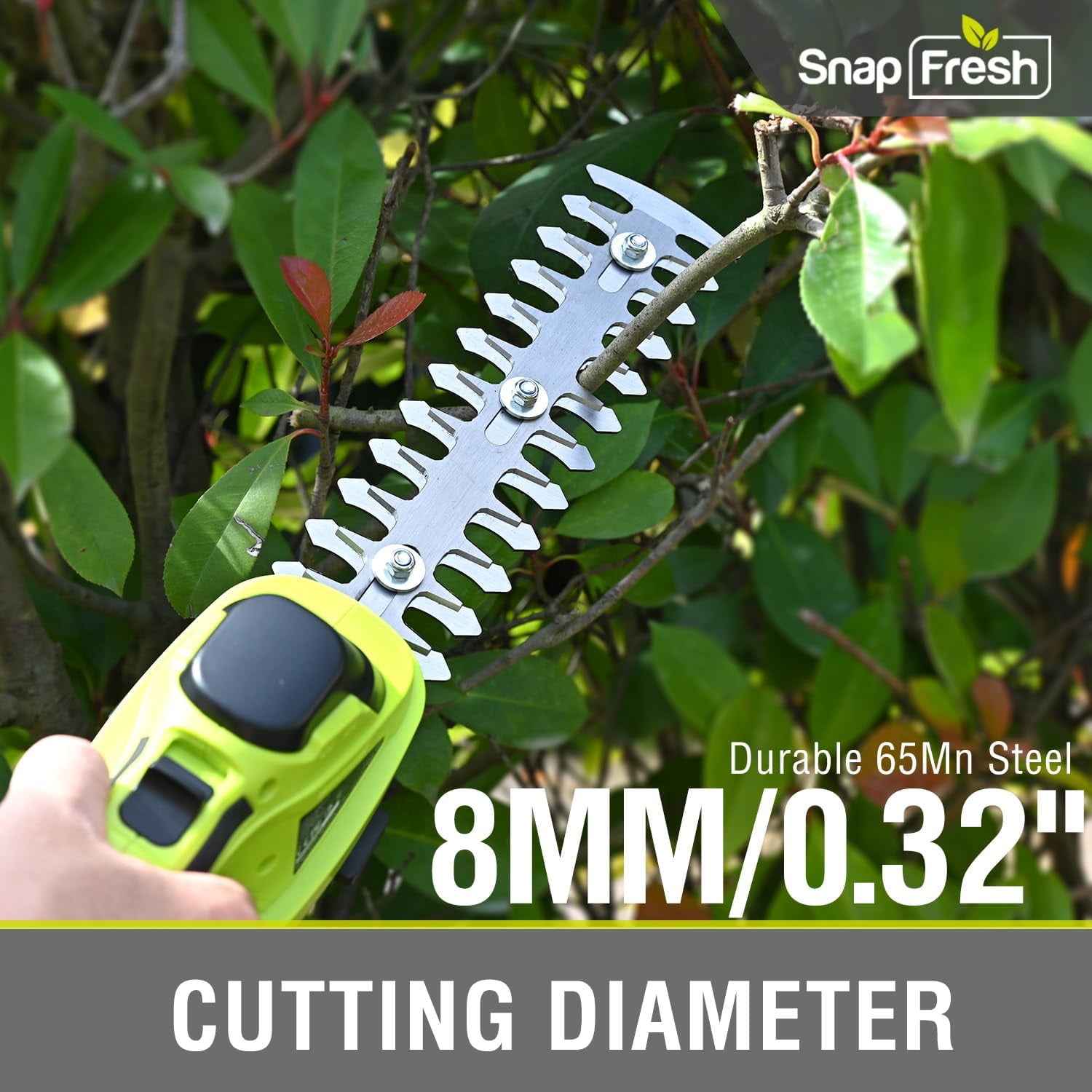 20V Cordless Hedge Trimmer with Grass Shears, Lightweight Electric Shrub Tool for Garden