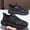 Black And White Color, variant on Men'S Korean-Style Sneakers - Office, Everyday - Black/ - Spring/Summer 2026 Lightweight Cushioned Shoes with Air Cushion Technology, Non-Slip PVC Outsole - All-Match Casual & Formal Shoes for Gym