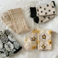 thumbnail image 3 of Women Vintage Pink Floral Patterned Cute Ruffle Cotton Ankle Socks 5 Pairs, 3 of 6