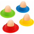 thumbnail image 1 of Hueveras de silicona de colores, juego de 4 hueveras de silicona de colores, soporte portátil redondo para hueveras, lavable, 1 of 5