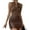 Brown, variant on Women's Tie Halter Going Out Tops Summer Cowl Neck Vest Backless Sleeveless Tank Top Party Date Outfits