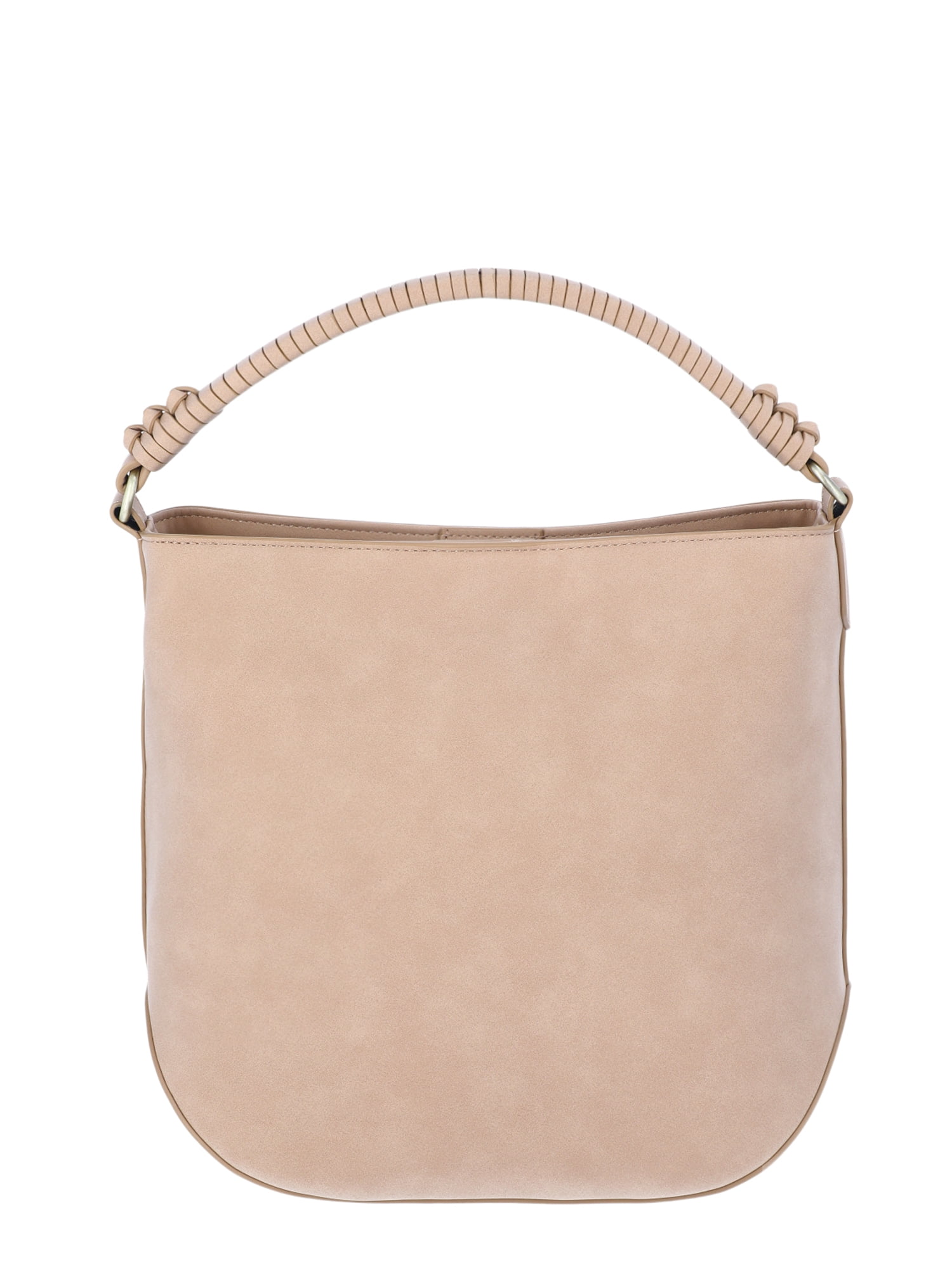 Time and Tru Women's Bucket Crossbody Handbag, Mocha Splash