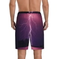 thumbnail image 6 of KLL Thunderstorm Violet Purple for Men's 1-Pack Shorts,Sleep Pajama Shorts for Men Soft Pj Shorts Men's Pajama Bottoms Sleepwear -XX-Large, 6 of 7