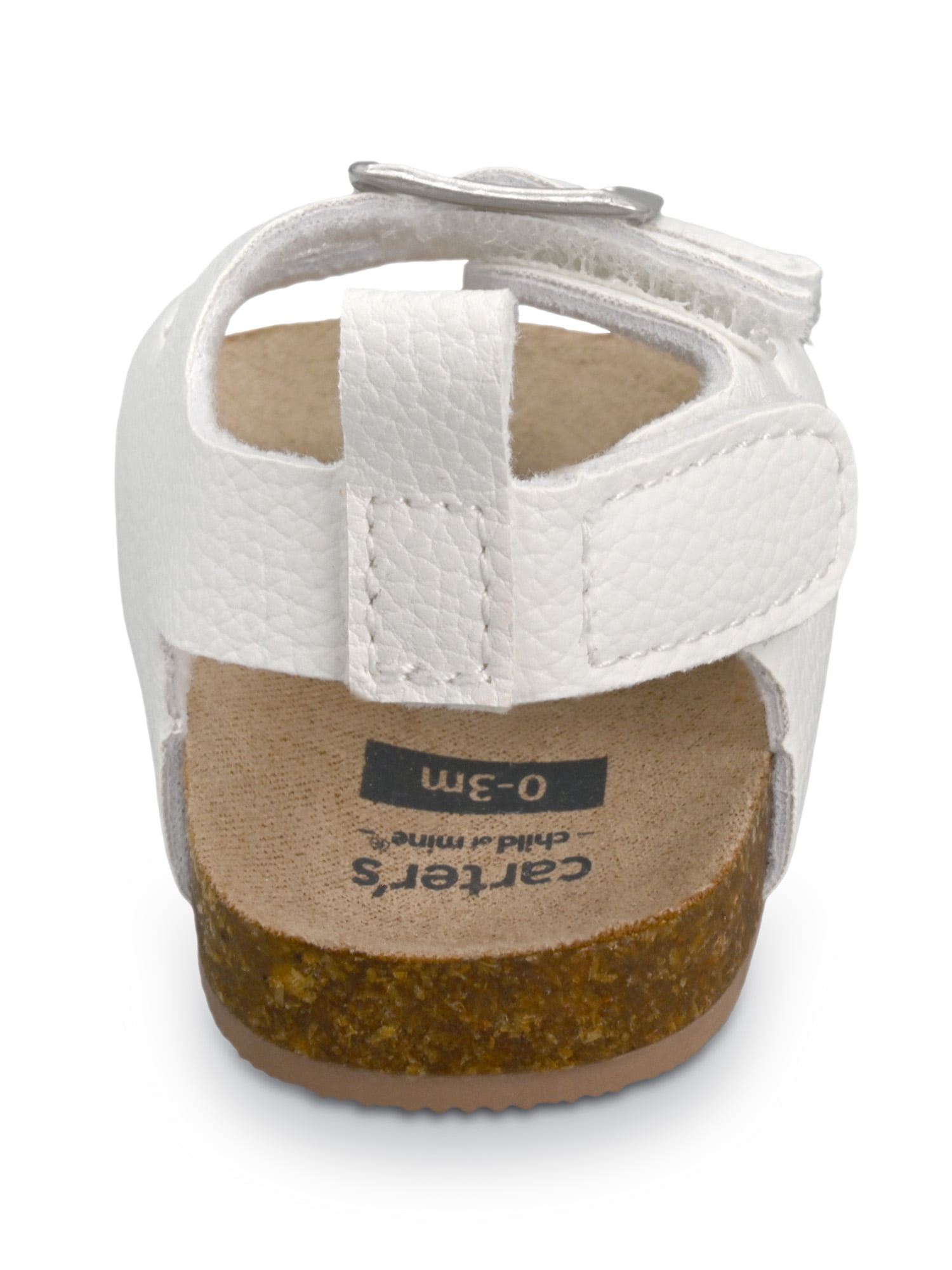 Carter's Child of Mine Infant Unisex Cork Sandal, Americana, Color White, Size 0-3 Month