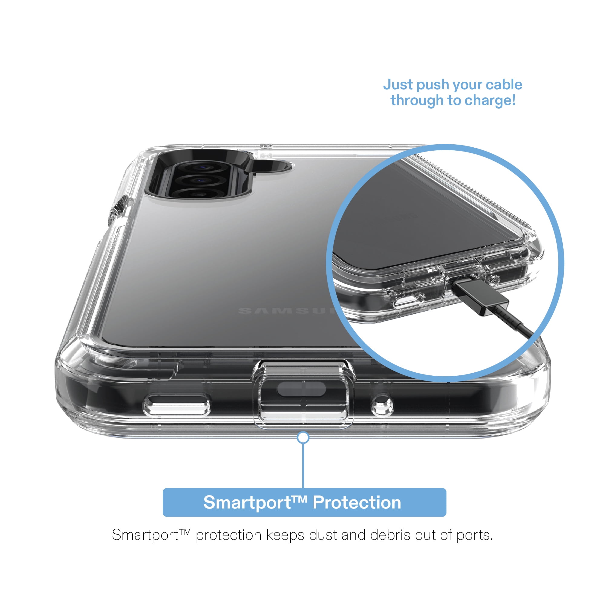 onn Rugged Phone Case for Samsung Galaxy A17 5G - Clear