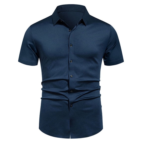 Maean Men's Dress Shirts Button down Short Sleeve Tops Casual Business Lightweight Summer Blouses