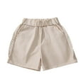 thumbnail image 3 of Hvobtty Girls' Casual Shorts Pants, Toddler Summer Short Pants, Girls' Summer Casual Lace Shorts Wide Leg Shorts Hot Pants Are Suit for 2-8 Years Beige 3-4 Years, 3 of 5