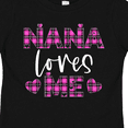 thumbnail image 4 of Inktastic My Nana Loves Me Hearts in Pink Plaid Boys or Girls Toddler T-Shirt, 4 of 5