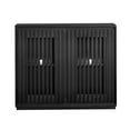 thumbnail image 3 of Noble House Mid-Century Fluted Sideboard Buffet Cabinet with Hollowed Solid Wood Doors, Adjustable Storage, Black, 3 of 9