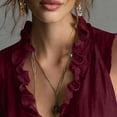 thumbnail image 5 of Womens Boho Tank Tops Ruffled V Neck Pleated Babydoll Top Sleeveless Cute Coquette Shirt Summer Outfits, 5 of 8