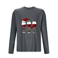thumbnail image 4 of KeShDi Men's Shirts Men Sports Fitness Home Christmas Printed Pajamas T-shirt Long Sleeve Round-Neck Gray XL, 4 of 4