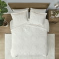 thumbnail image 3 of Madison Park Arya Embroidered Medallion Faux Fur Ultra Plush Comforter Mini Set, Full/Queen - Ivory, 3 of 11