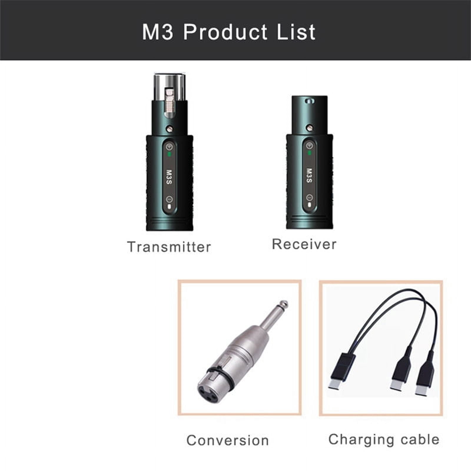 Wireless Microphone Xlr Adapter Transmitter Receiver Plug-on Mic 2.4GHz for Dynamic Microphone Audio Mixer PA System