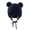 Navy blue, variant on Children's braid hat, warm ear protection children's knitting hat-Navy blue