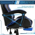 thumbnail image 5 of Luxvie Gaming Chair with Footrest High Back Office Chair with Headrest&Massage Lumbar Support Swivel Ergonomic Gaming Chair for Adults Kids,Blue, 5 of 9