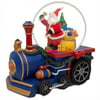 "6"" Santa on Train Delivering Christmas Gifts Music Snow Globe"