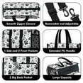 thumbnail image 3 of Teacher Tote Bag,Grey Dog Paw Footprint Teacher Utility Tote Bag,Large Work Tote Bags for Women with Multiple Pockets,Top Zipper Closure,13.8x10.6x6.7 Inch, 3 of 5