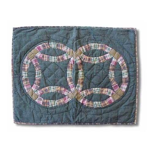 Green Double Wedding Ring Pillow Sham