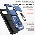 thumbnail image 4 of Allytech Rotatable Kickstand Holder Case for Google Pixel 9 - Military Grade Drop Protection - Slide Camera Cover - Heat Dissipation - Anti-Scratch Stand Case Support Magnetic Car Mount, Blue, 4 of 8