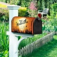 thumbnail image 2 of Happy Halloween Mailbox Cover Full Moon Graveyard Fly Witch Bat Spider Web Magnetic Mailbox Cover Scary Spooky Night Mail Box Wraps Post Letter Box Cover Standard Size 21x18 Inch for Yard, 2 of 6