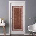 thumbnail image 3 of Non-Adhesive Static Cling Window Tint, Dark Brown Geometric Window Privacy Film Frosted, White Greek Key Design Burlap Modern Art Insulated Windows Frosted Films for Living room, 35.4 x 78.7 Inches, 3 of 9