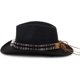 thumbnail image 3 of Sombrero de vaquero deformable unisex, sombrero de vaquera occidental, sombrero de vaquero para el interior del país, sombrero Fedora de ganadero con banda trenzada y calavera de toro, 3 of 7