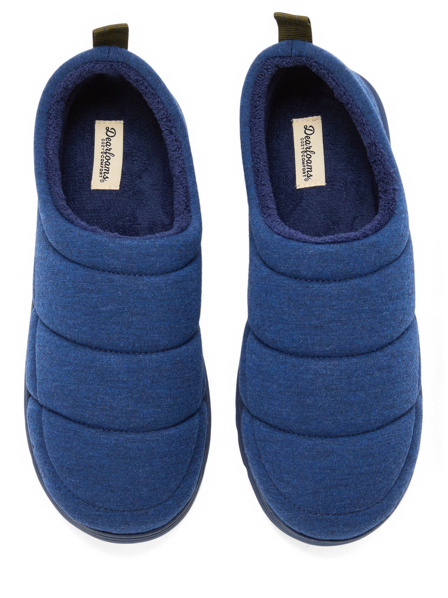 Dearfoams Cozy Comfort Men's Jersey Closeback Slippers