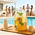 thumbnail image 6 of Thickened Glass Drink Dispenser with Spigot – 10.6" Clear Beverage Dispenser Jar for Home Kitchen, Fridge, Party, Pool | Juice & Water Storage Container, 6 of 8