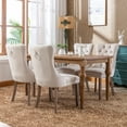 thumbnail image 5 of Modern Set of 2 Velvet Upholstered Dining Chairs with Solid Wood Legs and Nailhead Trim for Dining Room Living Room Kitchen Restaurant, 5 of 9
