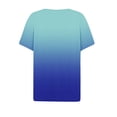 thumbnail image 5 of YHAJDS Short Sleeve Shirts for Women V Neck Raglan Sleeve Print Casual Summer Top, 5 of 5