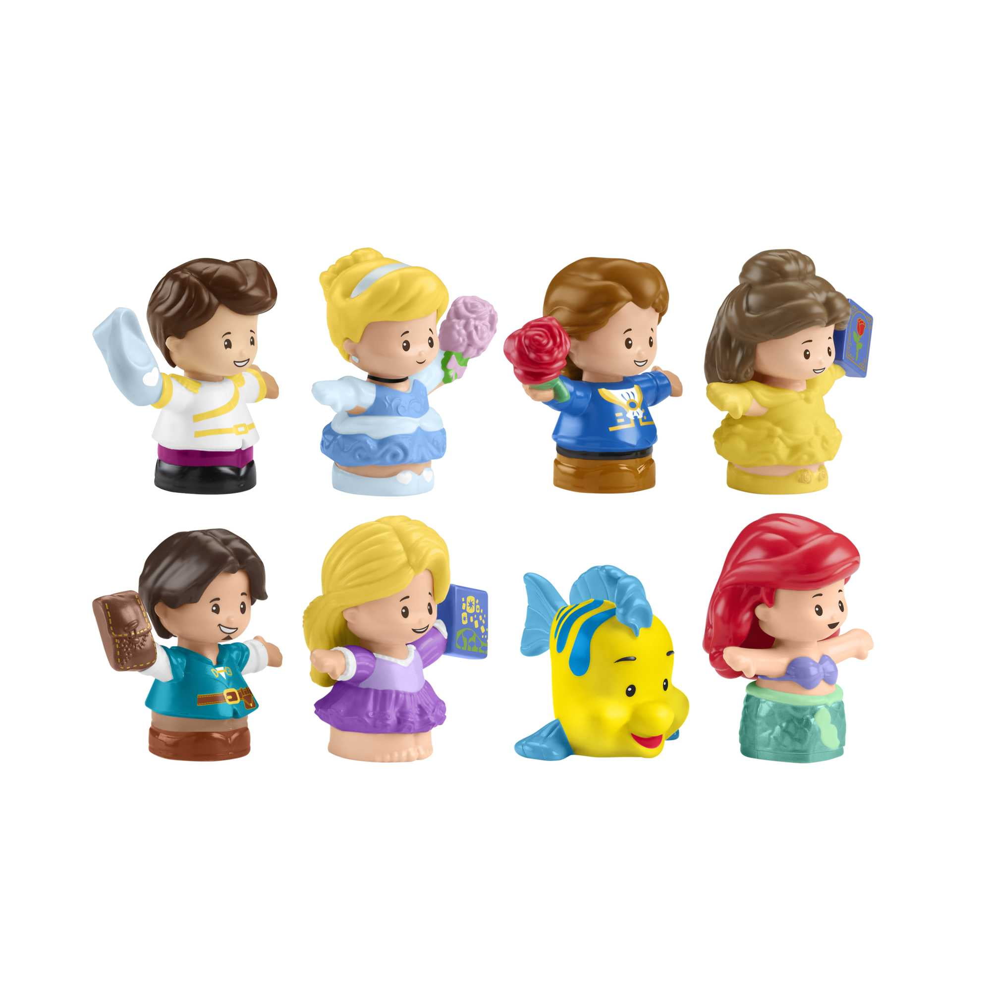 Disney Princess Toddler Toys Little People Prince and Princess Figure Pack, 8 Pieces