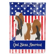 Carolines Treasures BB8389CHF Biewer Terrier American Flag Canvas House Size Large multicolor
