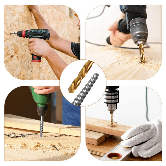 10-Piece Screw Extractor Set, for Removing Stripped Screws and Broken Bolts Drill Bit Extractor Set