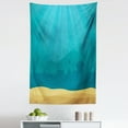 thumbnail image 1 of Underwater Ocean Tapestry, Silhouette of Sea Weed and Fishes Reef Plant Cartoon Illustration, Fabric Wall Hanging Decor for Bedroom Living Room Dorm, 5 Sizes, Teal and Sand Brown, by Ambesonne, 1 of 1