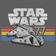 thumbnail image 2 of Mens Star Wars Millennium Falcon 77' Vintage Stripes Tank Top, 2 of 4